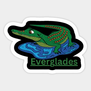 Everglades National Park Vintage Alligator Sticker